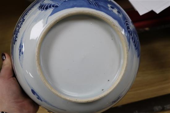 Two Chinese blue and white bowls Diam 24cm